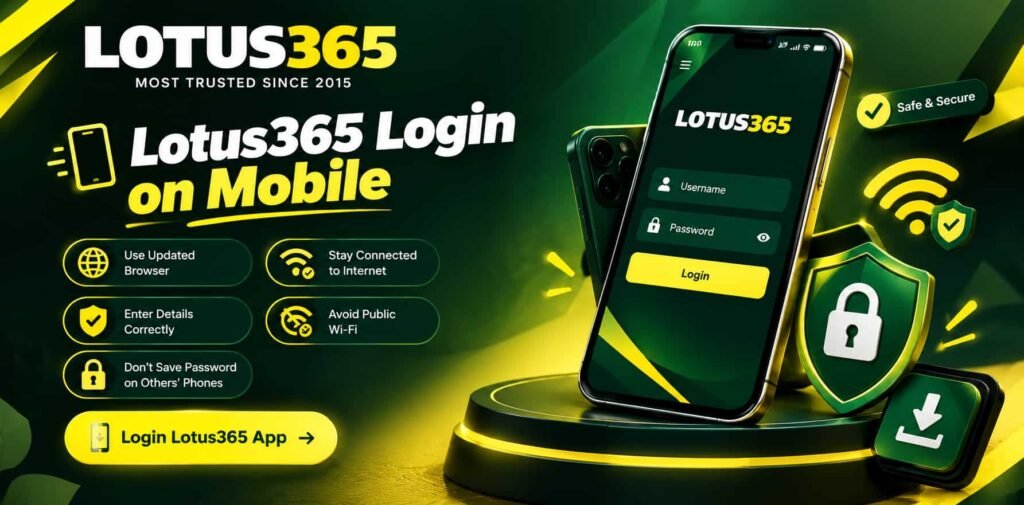 Lotus365 Login on Mobile